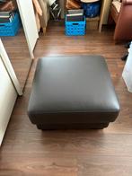 Hocker bruin leder, Ophalen, Vierkant, Leer, 50 tot 75 cm