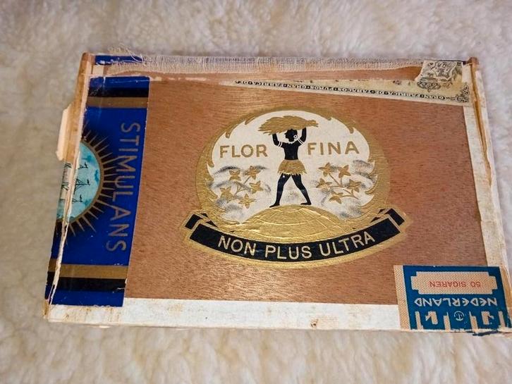 Sigarenkistje Florfina, Verzamelen, Rookartikelen, Aanstekers en Luciferdoosjes, Gebruikt, Tabaksdoos of Verpakking, Ophalen of Verzenden