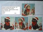 vintage plaatjes 12½x12½ kerst katten 279 ( alleen verzenden, Hobby en Vrije tijd, Kaarten | Zelf maken, Ophalen, Nieuw, Kerst