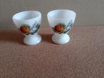 Te koop 2 x Arcopal Fruits de France eierdopjes, Gebruikt, Overige typen, Ophalen of Verzenden, Glas