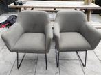 Twee groen- grijze eetkamerstoelen Trendhopper, Huis en Inrichting, Ophalen, Gebruikt, Twee, Grijs