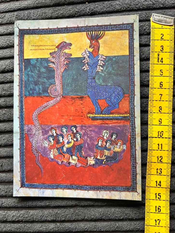 325. Kunstkaart adoration of the serpent and the Beast, Verzamelen, Ansichtkaarten | Themakaarten, Ongelopen, Ophalen of Verzenden