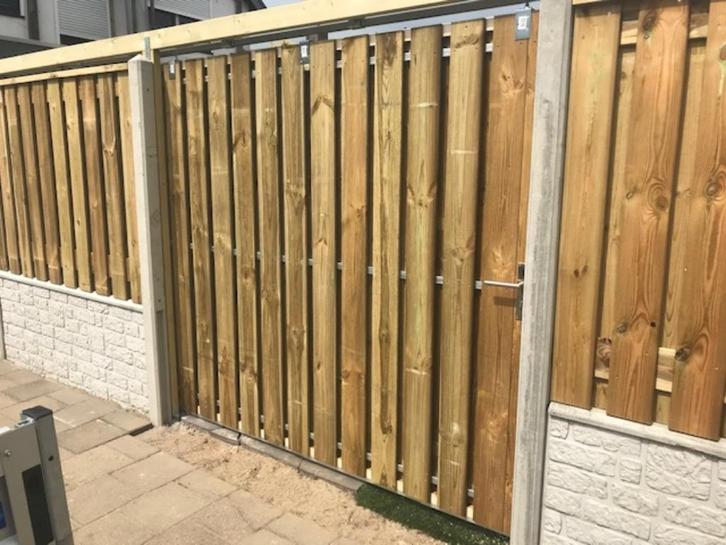 Schuifpoort 200 cm, Tuin en Terras, Tuinpoorten, Nieuw, Schuifpoort, Hout, 200 cm of meer, 200 cm of meer, Ophalen of Verzenden