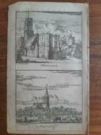 011-012 / Westzaan - Assendelft gravure uit 1732, Antiek en Kunst, Kunst | Etsen en Gravures, Ophalen of Verzenden