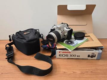 Canon EOS 300 kit met body, lens, strap, Lowepro tas beschikbaar voor biedingen