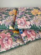 Set van 2 vintage tuinstoel kussens, 119x50cm. Boho bloemen, Tuin en Terras, Tuinmeubel-accessoires, Verzenden, Gebruikt
