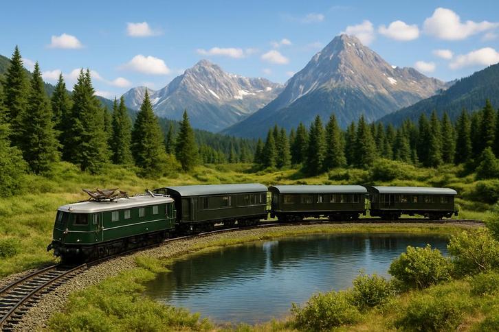 Märklin Treinset E41024 DB Groen met verlichting, Hobby en Vrije tijd, Modeltreinen | H0, Gebruikt, Treinset, Wisselstroom, Märklin