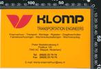 Sticker: Klomp Transportation Engineers - Meppel, Verzamelen, Stickers, Verzenden, Zo goed als nieuw, Bedrijf of Vereniging