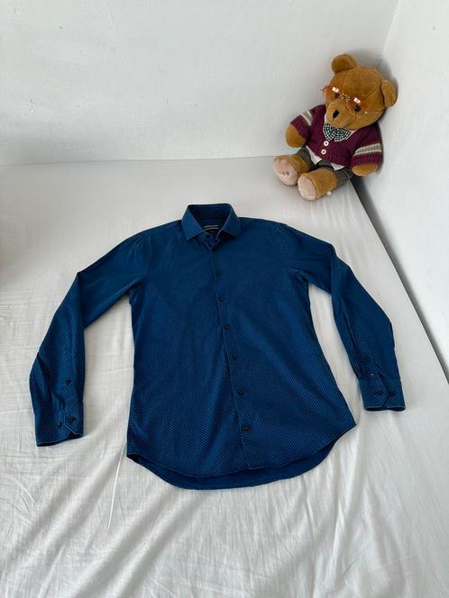 Tommy Hilfiger Tailored overhemd, Kleding | Heren, Overhemden, Zo goed als nieuw, Halswijdte 38 (S) of kleiner, Blauw, Ophalen of Verzenden