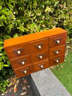 Houten ladekast met 9 lades, Zo goed als nieuw, Minder dan 100 cm, 25 tot 50 cm, 50 tot 100 cm