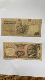 Turkse lira met Atatürk, Postzegels en Munten, Ophalen of Verzenden