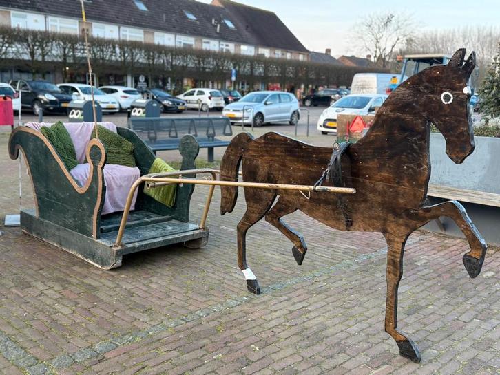 Arreslee met paard, Diversen, Kerst, Gebruikt, Ophalen