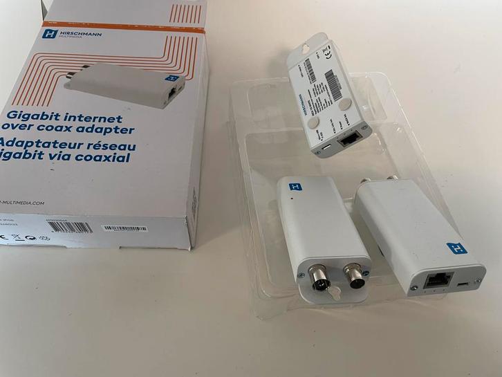 1 x Hirschmann Gigabit Coax Adapter, Audio, Tv en Foto, Converters, Nieuw, Ophalen of Verzenden