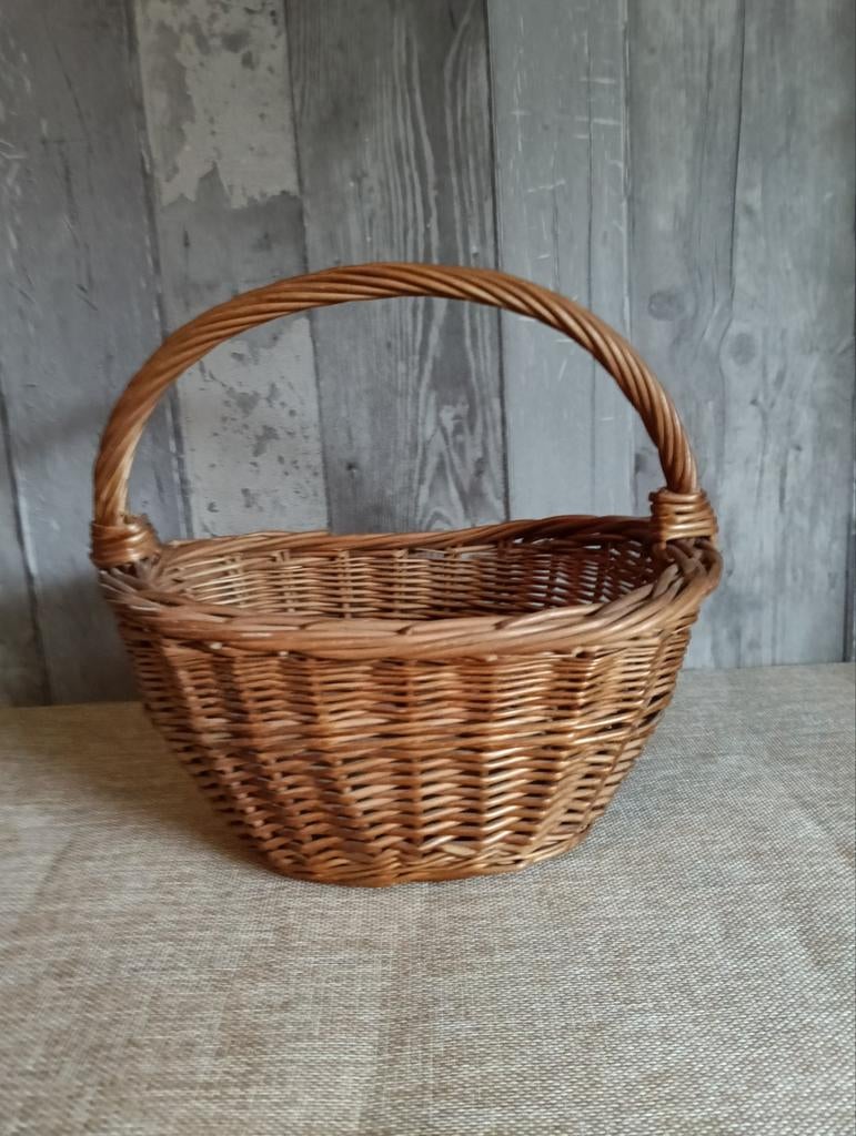 Brocante klein hengsel mandje, Ophalen of Verzenden