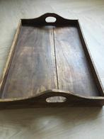 brocante houten dienblad, Ophalen, Gebruikt, Rechthoekig, Hout