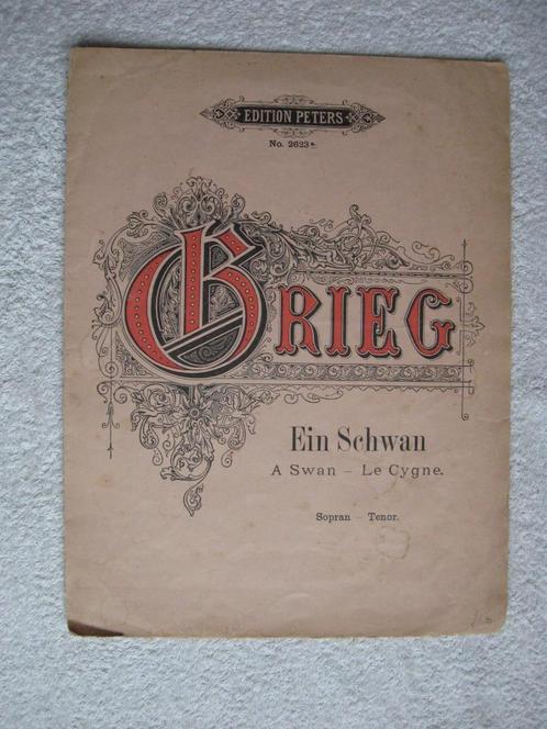 Ed Peters - GRIEG; Ein Schwan (Duitse en Engelse tekst), Muziek en Instrumenten, Bladmuziek, Gebruikt, Artiest of Componist, Piano