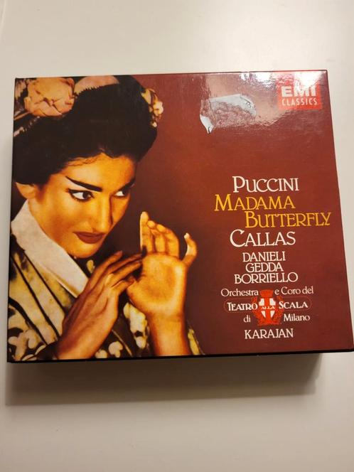Puccini - Madama Butterfly - Callas - Karajan 2cd, Cd's en Dvd's, Cd's | Klassiek, Gebruikt, Opera of Operette, Romantiek, Met libretto