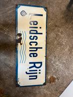 Oud Emaille Bord Leidsche Rijn Kanaal, Antiek en Kunst, Antiek | Emaille, Ophalen of Verzenden