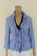 La Ligna blauw linnen jasje maat 40, Maat 38/40 (M), Blauw, ., Ophalen of Verzenden