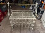 Brocant wit wijnrek / dranken rek/ glazen rek, Huis en Inrichting, Woonaccessoires | Wijnrekken, Ophalen, Zo goed als nieuw, Minder dan 50 cm