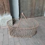 Oude brocante Franse plukmand draadmand oogstmand *Etage3*, Gebruikt, ., Ophalen of Verzenden, .