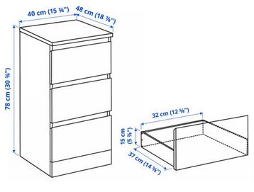 IKEA MALM - ladekast 70x40x48 - afbeelding 4
