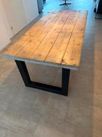 Steigerhouten tafel, Huis en Inrichting, Ophalen, Gebruikt, 200 cm of meer, 50 tot 100 cm