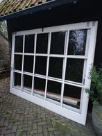 Twee Oude Schuif Tuindeuren, Doe-het-zelf en Verbouw, Glas en Ramen, Ophalen, Gevelraam of Ruit, Gebruikt, 160 cm of meer