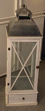 Witte lantaarn met lade, Gebruikt, 50 tot 75 cm, Wit, Ophalen of Verzenden