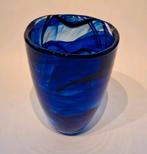 Zware Kristallen Kosta Boda Vaas, Huis en Inrichting, Blauw, Ophalen of Verzenden, Minder dan 50 cm, Glas