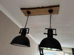 2 Industriële Plafondlampen, Huis en Inrichting, Ophalen of Verzenden, Gebruikt, Glas