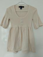 French Connection ecru shirtje maat M, Maat 38/40 (M), French Connection, Beige, Ophalen of Verzenden