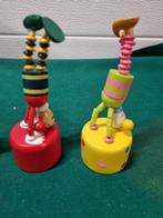 -	druk poppetjes van hout 3 stuks, Verzamelen, Retro, Ophalen of Verzenden