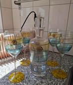 Vintage Karaf met 4 wijnglazen, Antiek en Kunst, Antiek | Glas en Kristal, Ophalen