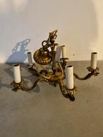 Vintage messing hanglamp/kroonluchter goud, Ophalen, Minder dan 50 cm
