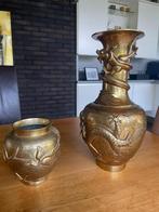 Chinese messing (?) vazen, Antiek en Kunst, Ophalen