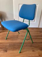 Bijzetstoel fauteuil retro, Huis en Inrichting, Ophalen, Blauw, Zo goed als nieuw, Metaal