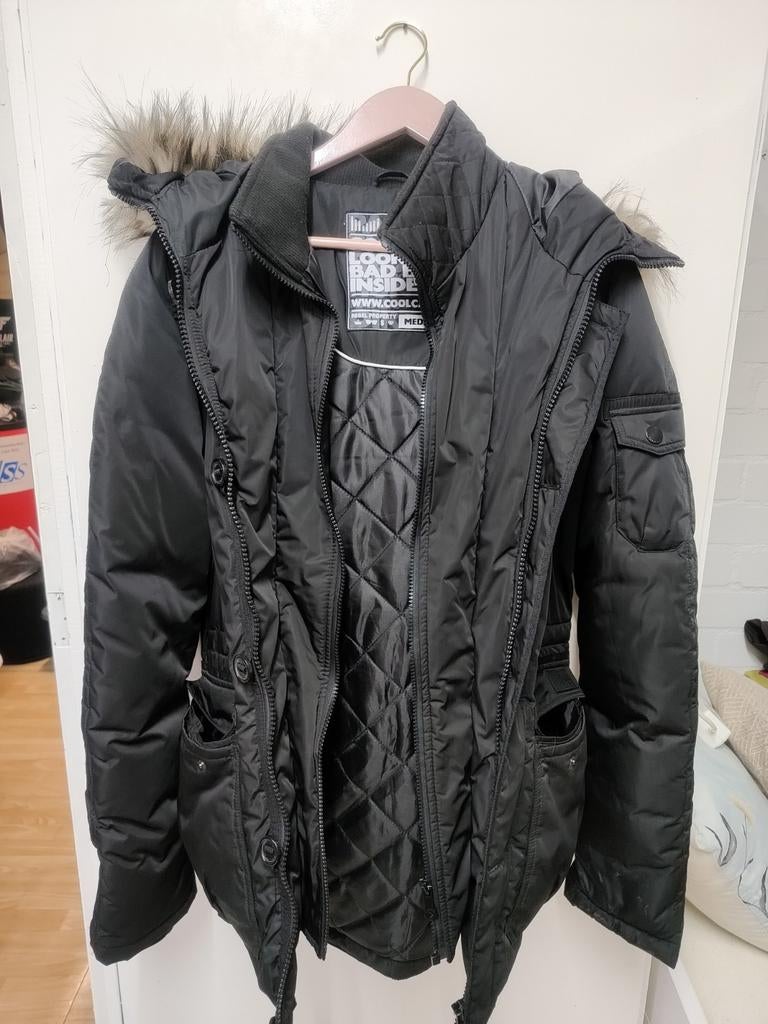 Nieuwe dikke heren winterjas merk Coolcat mt m, Maat 48/50 (M), Zwart, Nieuw, Ophalen of Verzenden