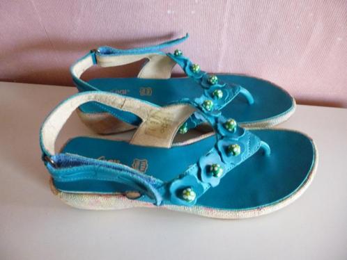 Blauwe sandalen maat 37 (nr.27 DA), Kleding | Dames, Schoenen, Gedragen, Sandalen of Muiltjes, Blauw, Ophalen of Verzenden