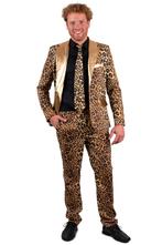 Panter Chic Man Kostuum Roy Donders luipaard carnaval Mt 54, Maat 52/54 (L), Carnaval, Ophalen of Verzenden, Zo goed als nieuw