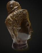 Khmer bronzen Boeddha-kop, Ophalen of Verzenden, Gebruikt