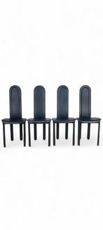 Italiaans design eetkamerstoelen 1980s, Ophalen, Gebruikt, Zwart, T