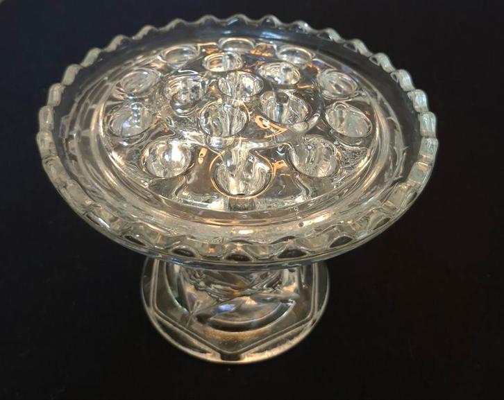 Vintage Glazen Bloemenkikker / Bloemsteker piqué fleurs, Antiek en Kunst, Antiek | Glas en Kristal, Ophalen of Verzenden