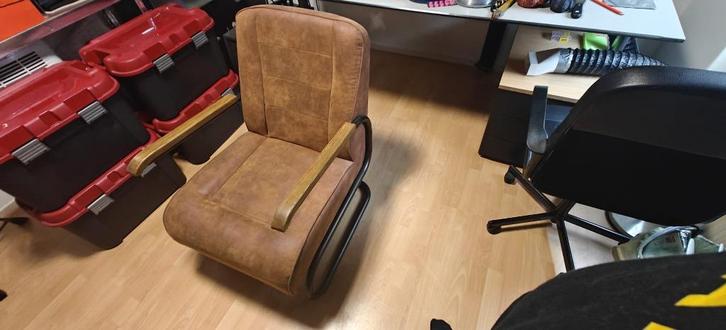 Leen Bakker Ivar, Huis en Inrichting, Fauteuils, Zo goed als nieuw, Hout, Metaal, Stof, 50 tot 75 cm, 75 tot 100 cm, Ophalen