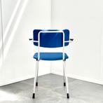 Stoel bureaustoel Gispen mod 1235 vintage retro design, Huis en Inrichting, Ophalen, Blauw, Metaal, Eén