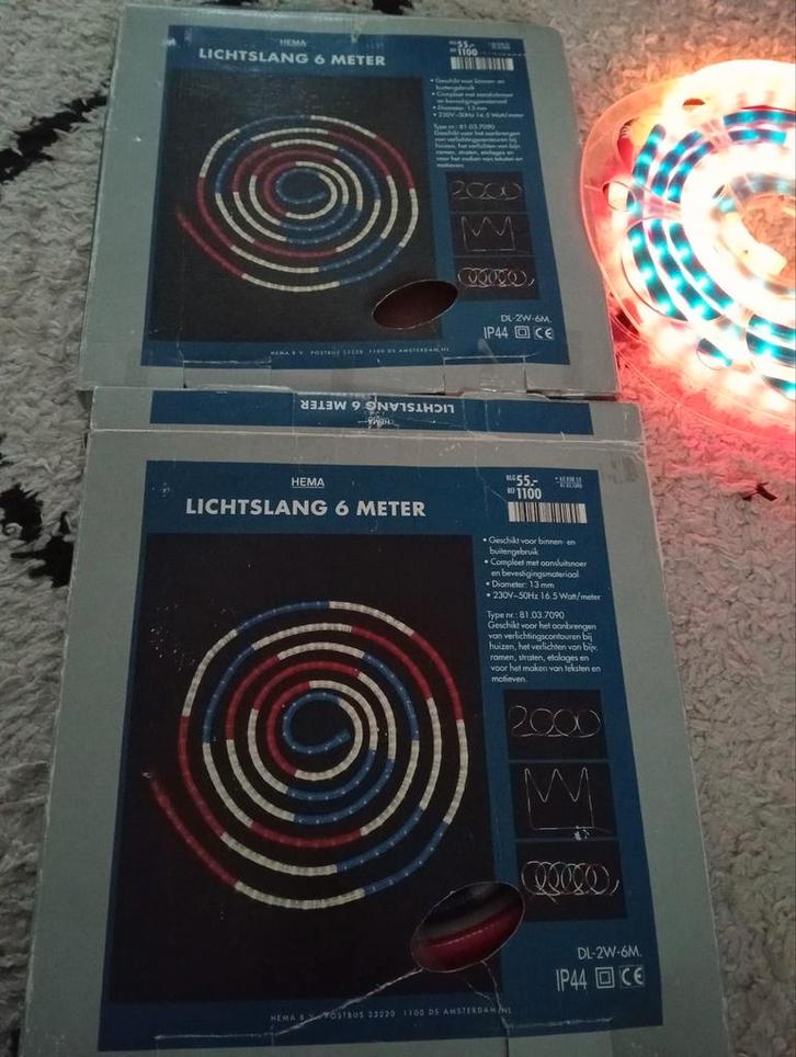 2x HEMA Lichtslang 6 Meter - Gekleurd, Diversen, Kerst, Gebruikt, Ophalen