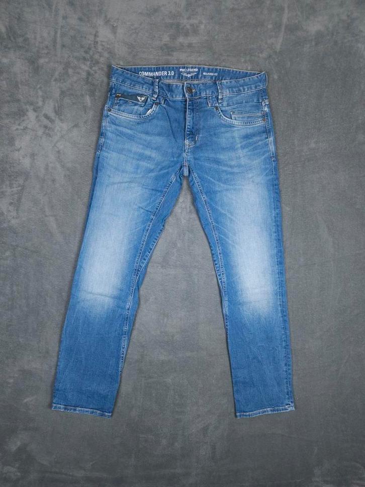 PME Legend Broek Commander 3.0 W35 L32 Relaxed Fit Blauw, Kleding | Heren, Spijkerbroeken en Jeans, Zo goed als nieuw, W33 - W34 (confectie 48/50)
