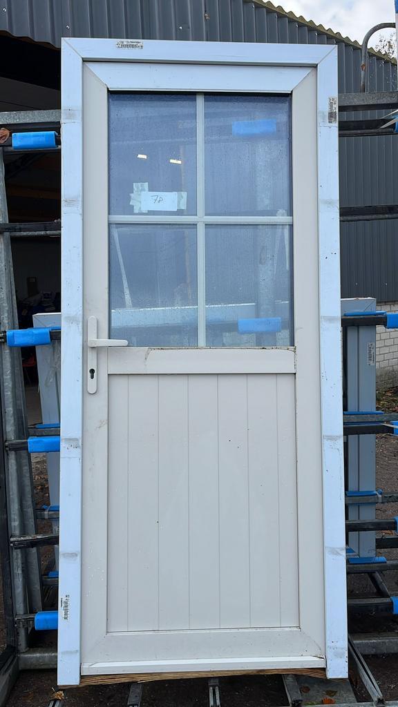 (78) Nieuwe kunststof achterdeur incl kozijn en glas, Doe-het-zelf en Verbouw, Kozijnen en Schuifpuien, Nieuw, Deurkozijn, Kunststof