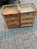 2 rieten ladekasten gebruikt, Huis en Inrichting, Kasten | Ladekasten, Ophalen, Overige materialen, Gebruikt, 50 tot 100 cm