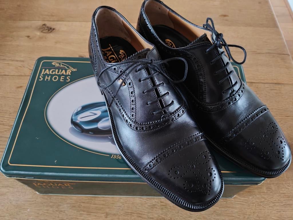 Originele zwarte leren nieuwe Jaguar schoenen maat 41, Kleding | Heren, Schoenen, Nieuw, Zwart, Ophalen of Verzenden